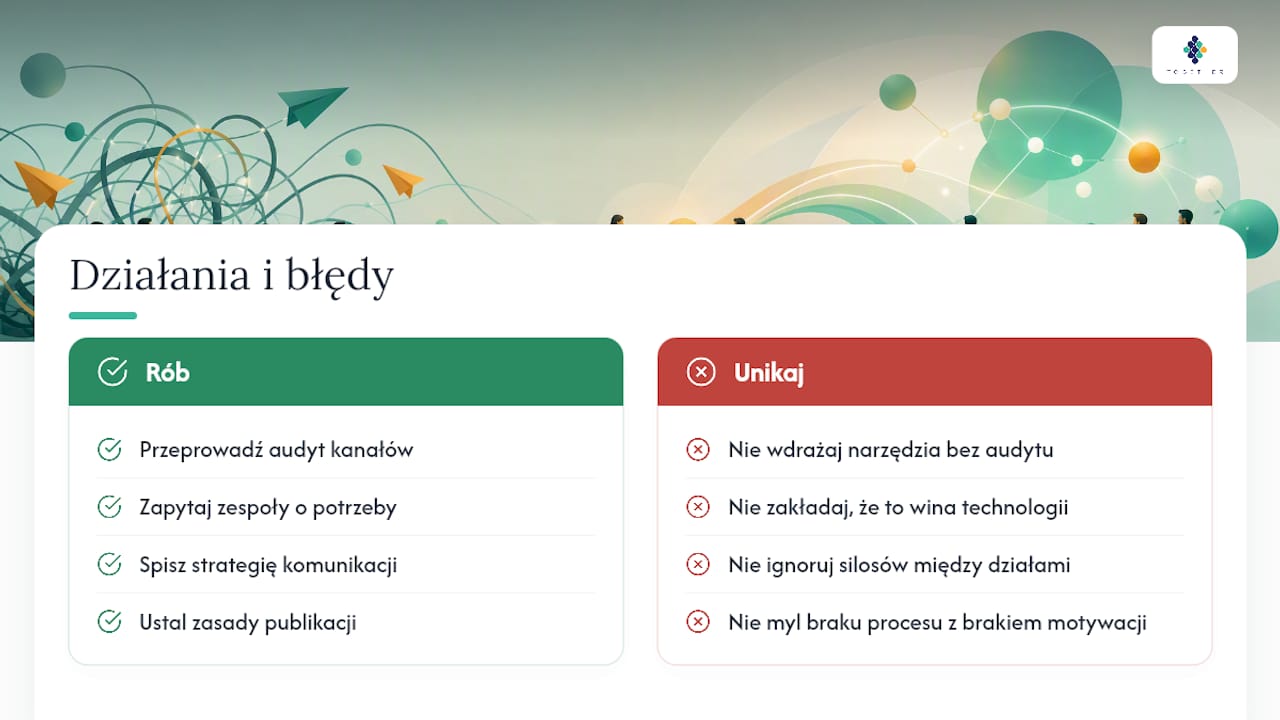 Schemat nakładających się barier komunikacyjnych