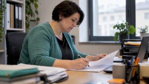Ekspertka analizuje projekt polityki dotyczącej sztucznej inteligencji